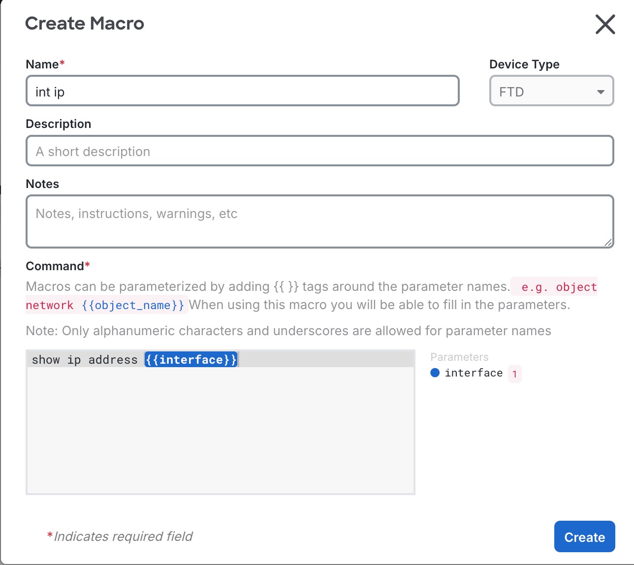 Create Macro